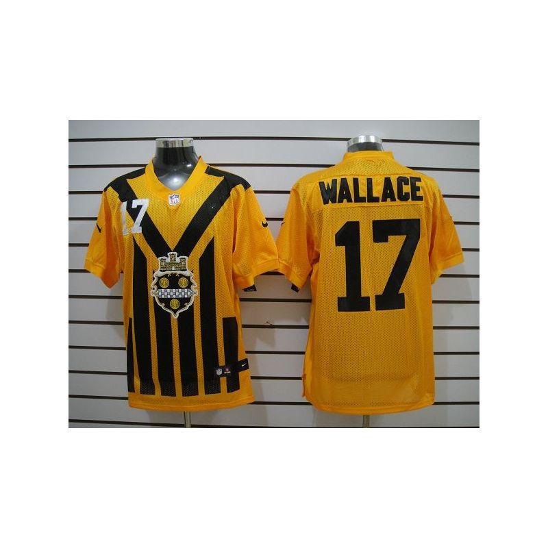 Cheap Mike Wallace Steelers Jersey #17 Yellow Throwback From China Elite Cheap Mike Wallace Steelers Jersey #17 Yellow Throwback From China Elite