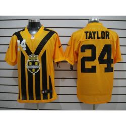 Cheap Ike Taylor Steelers Jersey #24 Yellow Throwback From China Elite