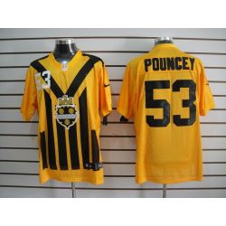 Cheap Maurkice Pouncey Steelers Jersey #53 Yellow Throwback From China Elite