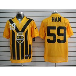 Cheap Jack Ham Steelers Jersey #59 Yellow Throwback From China Elite