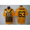 Cheap Dermontti Dawson Steelers Jersey #63 Yellow Throwback From China Elite