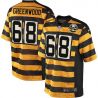 Cheap LC Greenwood Steelers Jersey #68 Yellow 80 Seasons From China Elite