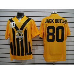 Cheap Jack Butler Steelers Jersey #80 Yellow Throwback From China Elite