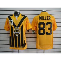 Cheap Heath Miller Steelers Jersey #83 Yellow Throwback From China Elite