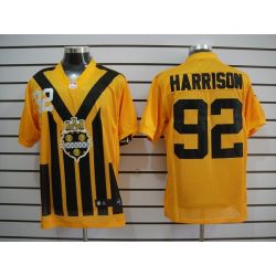 Cheap James Harrison Steelers Jersey #92 Yellow Throwback From China Elite