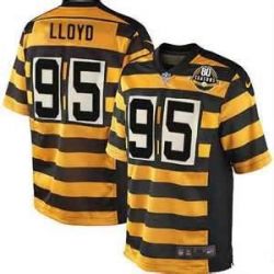 Cheap Greg Lloyd Steelers Jersey #95 Yellow 80 Seasons From China Elite