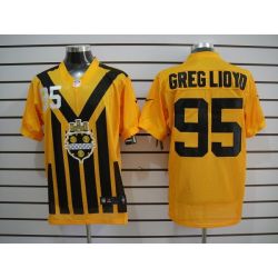 Cheap Greg Lloyd Steelers Jersey #95 Yellow Throwback From China Elite