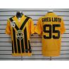 Cheap Greg Lloyd Steelers Jersey #95 Yellow Throwback From China Elite
