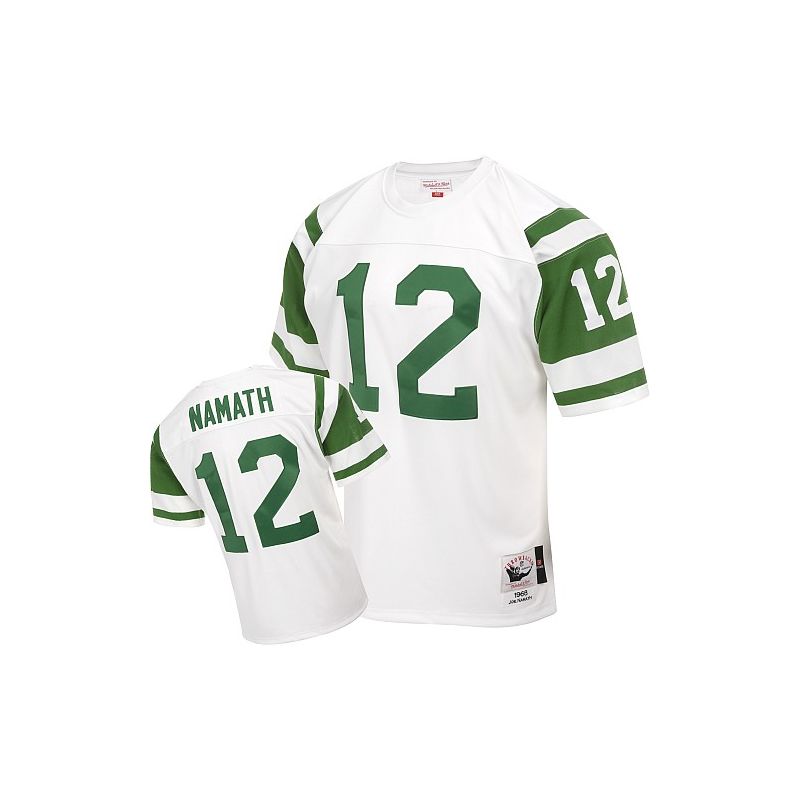 Cheap Joe Namath Jets Jersey #12 White From China