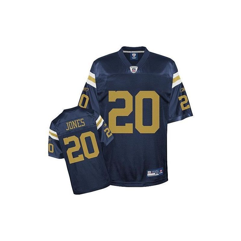 Cheap Thomas Jones Jets Jersey #20 Blue From China