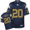 Cheap Thomas Jones Jets Jersey #20 Blue From China