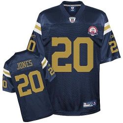 Cheap Thomas Jones Jets Jersey #20 Blue 50th From China