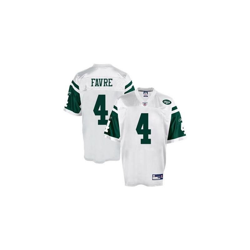 Cheap Brett Favre Jets Jersey #4 White From China