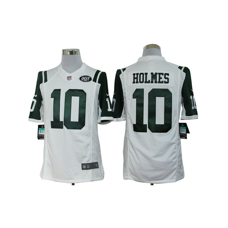 Cheap Santonio Holmes Jets Jersey #10 White From China Limited