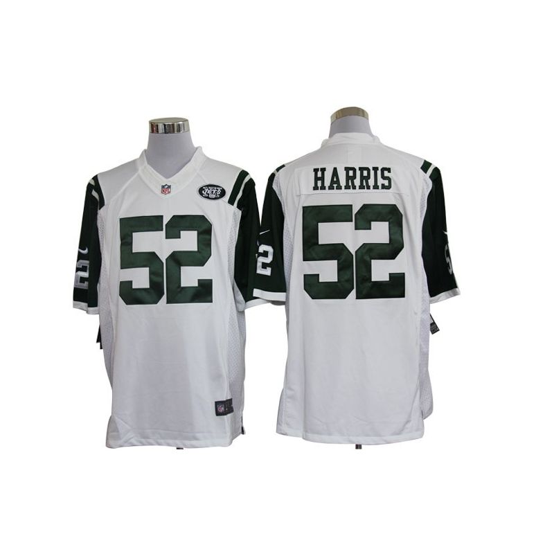 Cheap David Harris Jets Jersey #52 White From China Limited