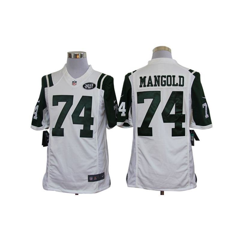 Cheap Nick Mangold Jets Jersey #74 White From China Limited