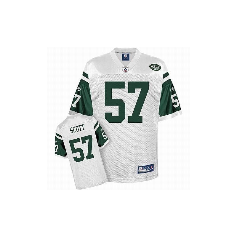 Cheap Bart Scott Jets Jersey #57 White From China