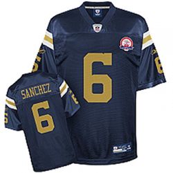 Cheap Mark Sanchez Jets Jersey #6 Blue 50th From China