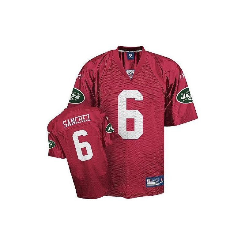 Cheap Mark Sanchez Jets Jersey #6 Red From China