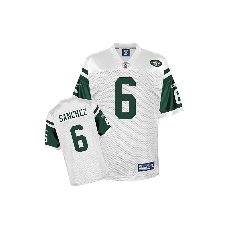 Cheap Mark Sanchez Jets Jersey #6 White From China