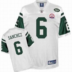 Cheap Mark Sanchez Jets Jersey #6 White 50th From China