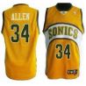 Cheap Ray Allen Retro SuperSonics Jersey #34 Yellow From China