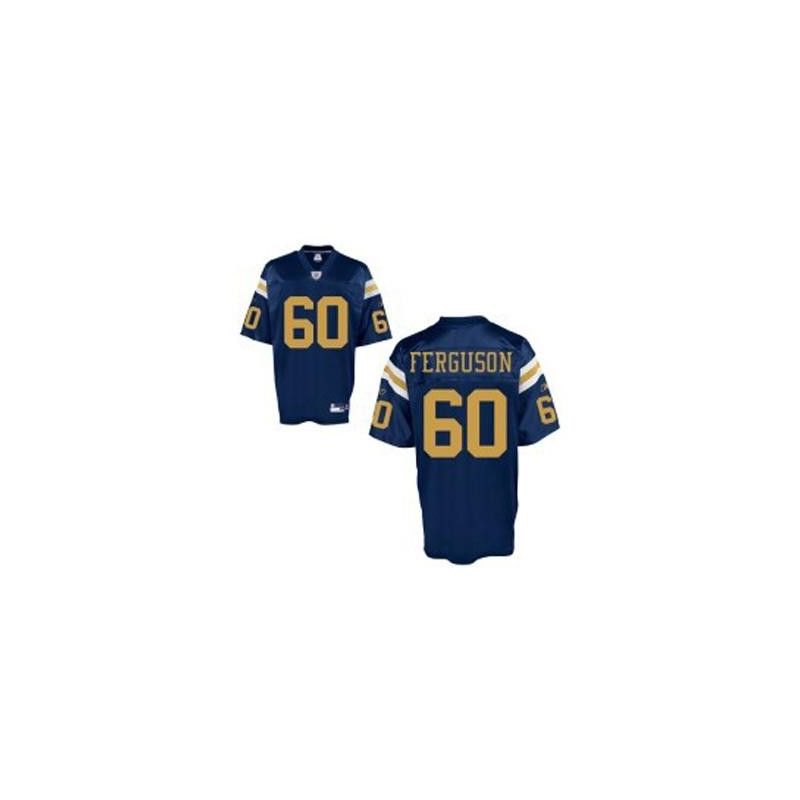 Cheap D Brickashaw Ferguson Jets Jersey #60 Blue From China