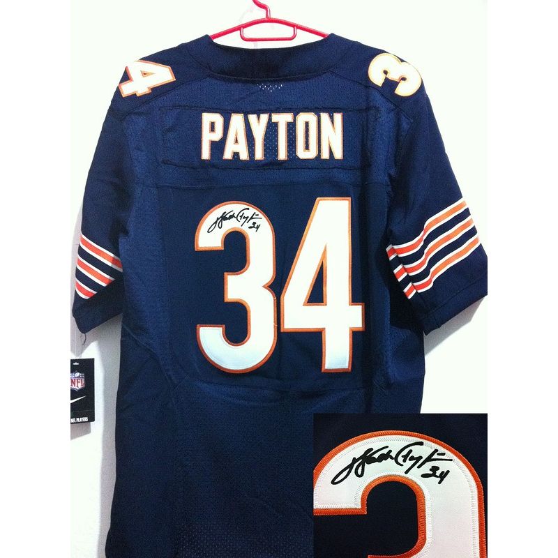 Cheap Walter Payton Bears Jersey #34 Blue From China Autographed Elite