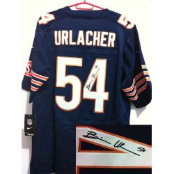 Cheap Brian Urlacher Bears Jersey #54 Blue From China Autographed Elite