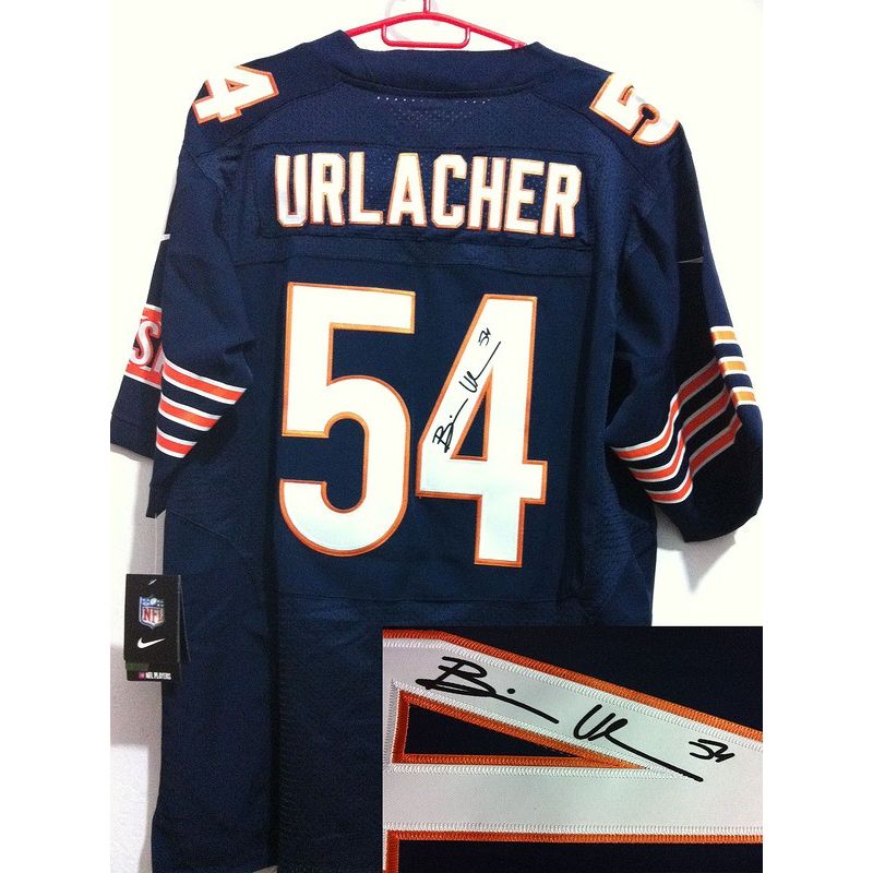 Cheap Brian Urlacher Bears Jersey #54 Blue From China Autographed Elite