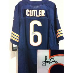 Cheap Jay Cutler Bears Jersey #6 Blue From China Autographed Elite