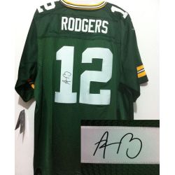 Cheap Aaron Rodgers Packers Jersey #12 Green From China Autographed Elite