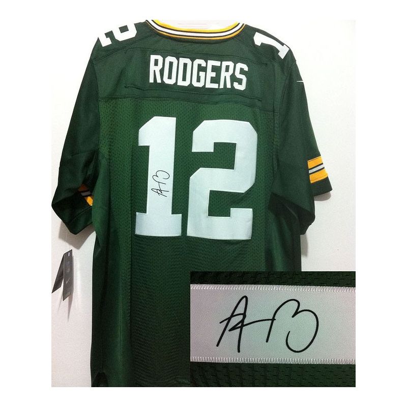 Cheap Aaron Rodgers Packers Jersey #12 Green From China Autographed Elite