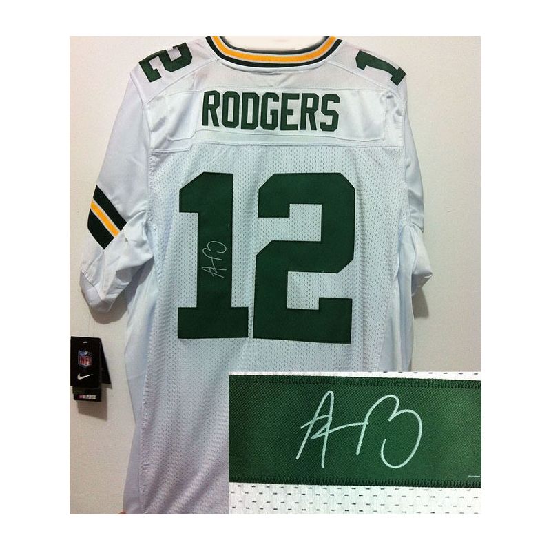 Cheap Aaron Rodgers Packers Jersey #12 White From China Autographed Elite