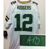 Cheap Aaron Rodgers Packers Jersey #12 White From China Autographed Elite