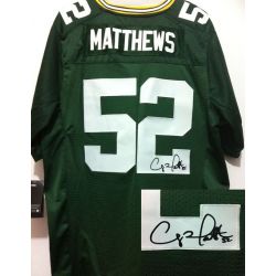 Cheap Clay Matthews Packers Jersey #52 Green From China Autographed Elite