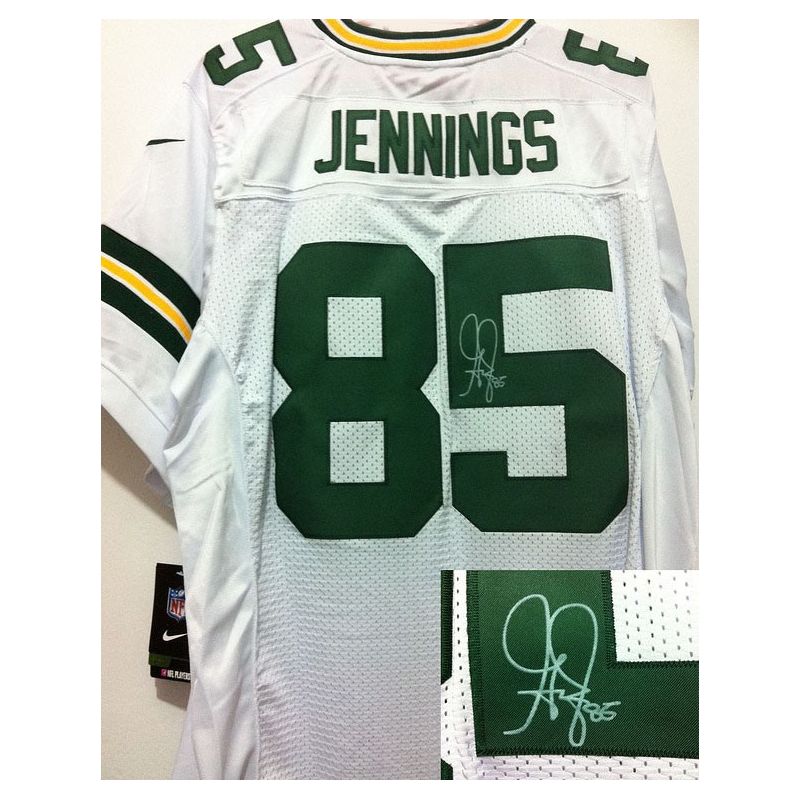 Cheap Greg Jennings Packers Jersey #85 White From China Autographed Elite