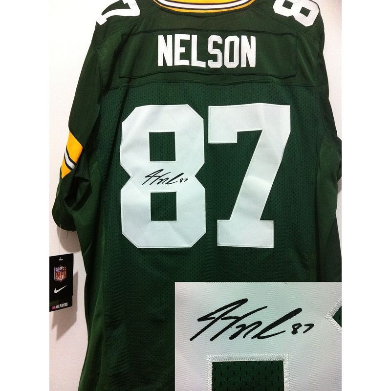 Cheap Jordy Nelson Packers Jersey #87 Green From China Autographed Elite