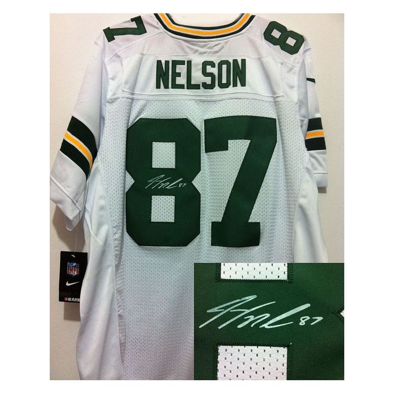 Cheap Jordy Nelson Packers Jersey #87 White From China Autographed Elite