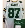 Cheap Jordy Nelson Packers Jersey #87 White From China Autographed Elite