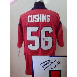 Cheap Brian Cushing Texans Jersey #56 Red From China Autographed Elite