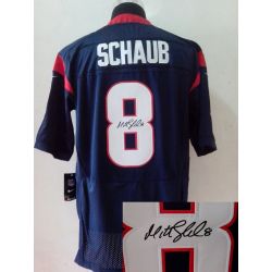Cheap Matt Schaub Texans Jersey #8 Blue From China Autographed Elite