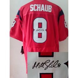 Cheap Matt Schaub Texans Jersey #8 Red From China Autographed Elite