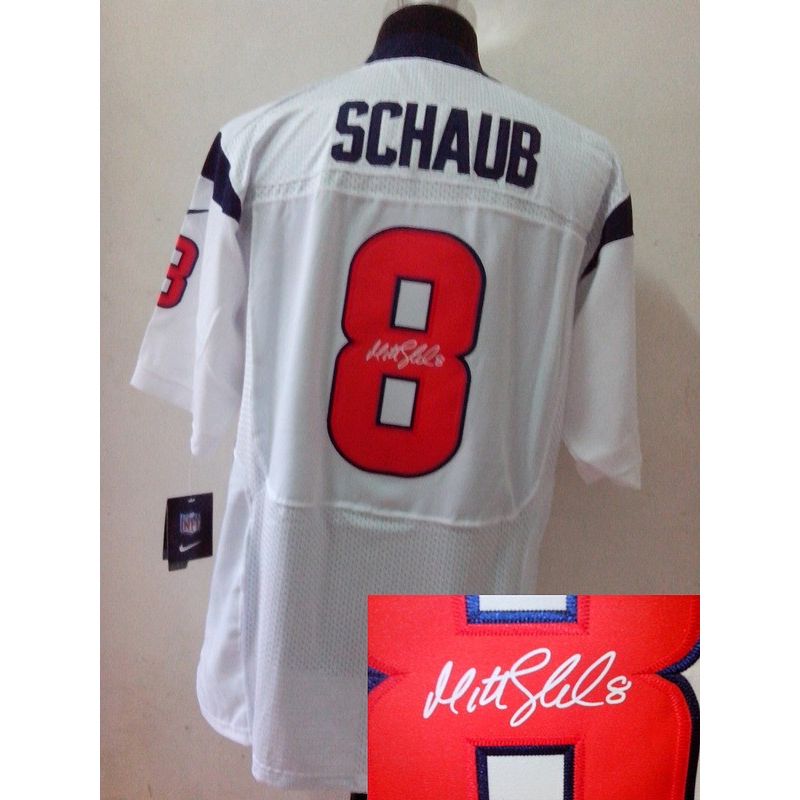 Cheap Matt Schaub Texans Jersey #8 White From China Autographed Elite