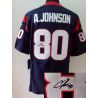 Cheap Andre Johnson Texans Jersey #80 Blue From China Autographed Elite