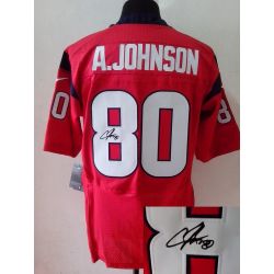 Cheap Andre Johnson Texans Jersey #80 Red From China Autographed Elite