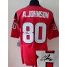Cheap Andre Johnson Texans Jersey #80 Red From China Autographed Elite