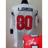 Cheap Andre Johnson Texans Jersey #80 White From China Autographed Elite