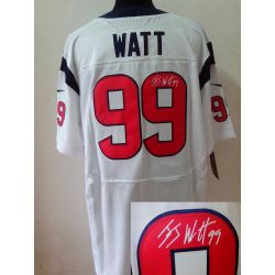 Cheap JJ Watt Texans Jersey #99 White From China Autographed Elite
