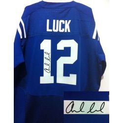 Cheap Andrew Luck Colts Jersey #12 Blue From China Autographed Elite
